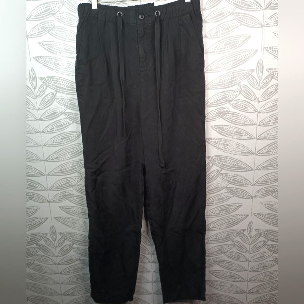 American Eagle Lyocell Pants Straight Leg Trousers Black NEW